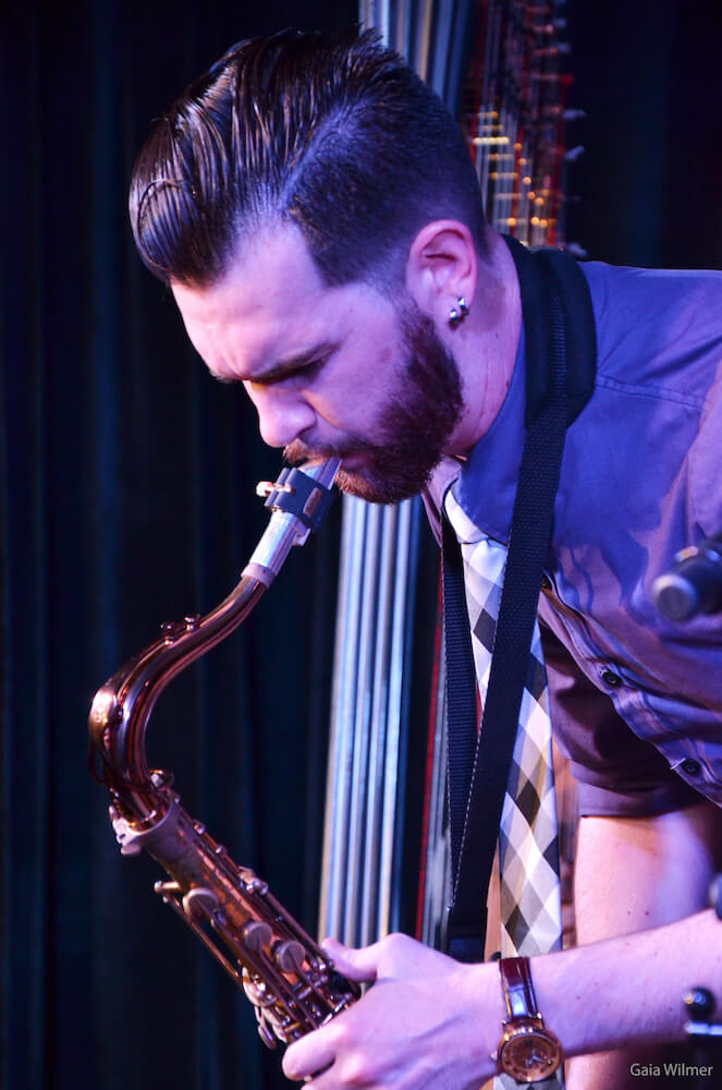 connor d steck playing saxaphone